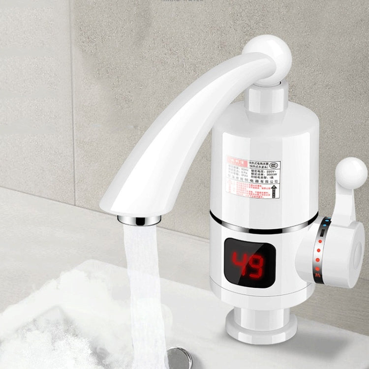 Digital Display Electric Heating Faucet Instant Hot Water Heater EU Plug