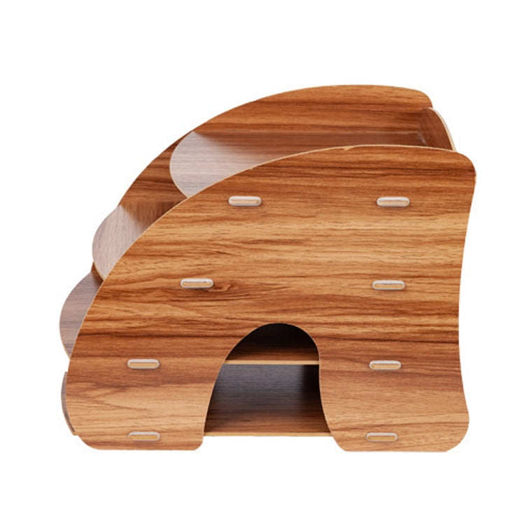 Office Supplies Curved Desktop A4 Storage Box Wooden File Rack Data Rack Shelf