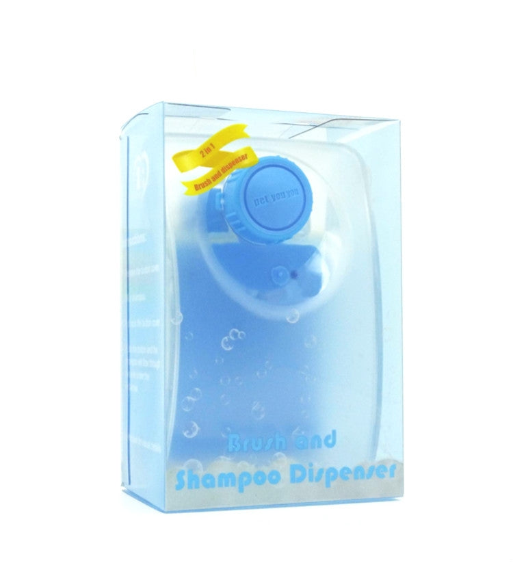 2 In 1 Function Shower Gel Dog Massage Bath Brush Silicone Pet Bath Brush, Random Color Delivery