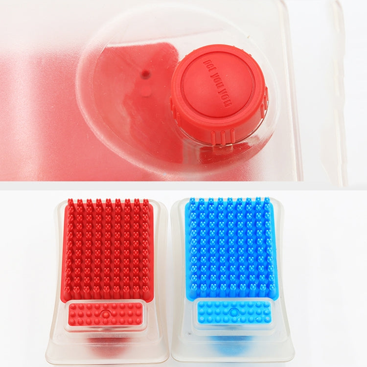 2 In 1 Function Shower Gel Dog Massage Bath Brush Silicone Pet Bath Brush, Random Color Delivery