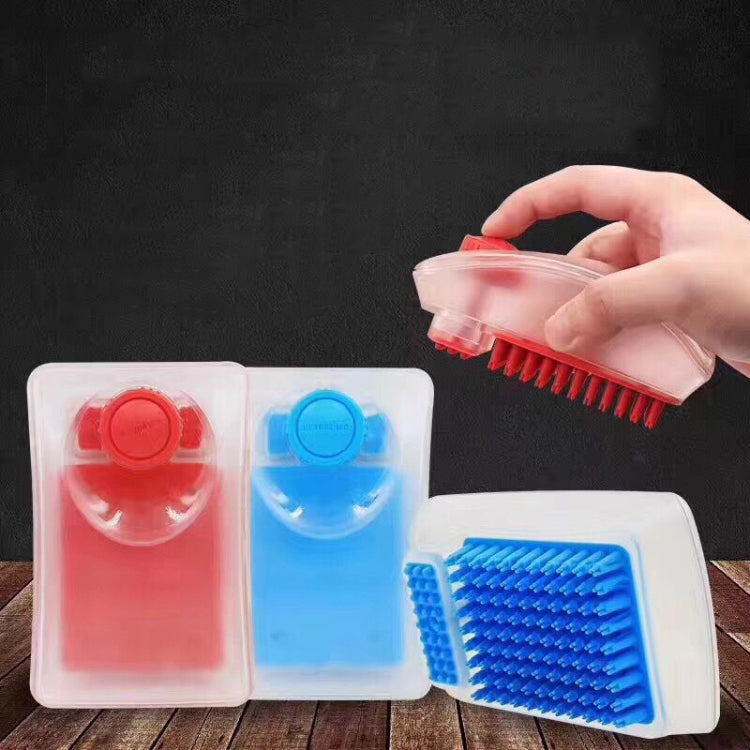2 In 1 Function Shower Gel Dog Massage Bath Brush Silicone Pet Bath Brush, Random Color Delivery