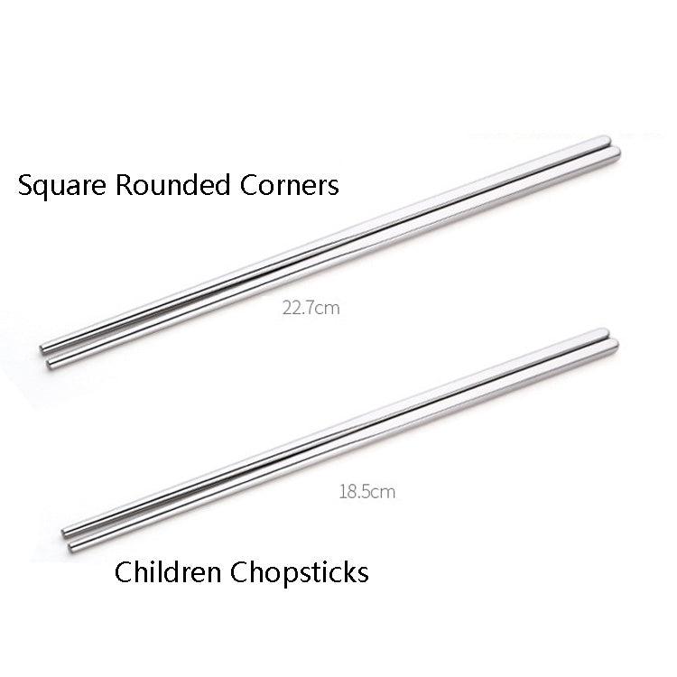 1 Pairs 304 Stainless Steel Chopsticks Non-Slip Tableware Adult Chopsticks
