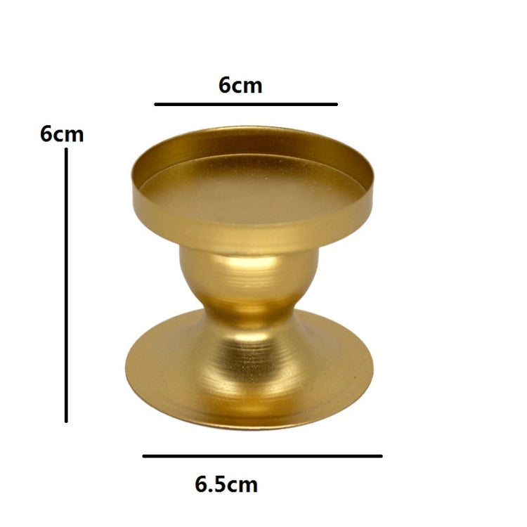 DH20-33 Geometric Round Iron Candle Holder Window Home Photo Props