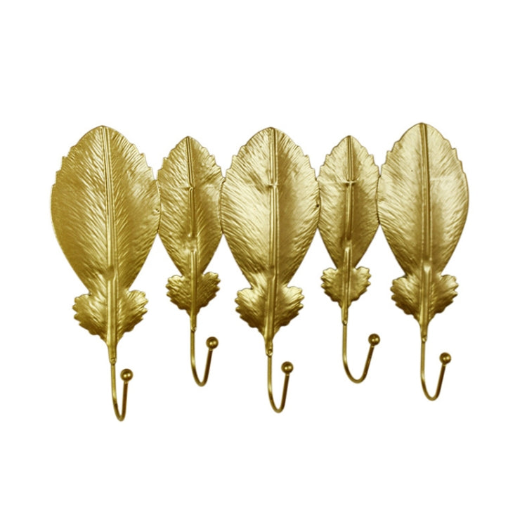 Golden Leaf Hooks Perforated Coat Hooks