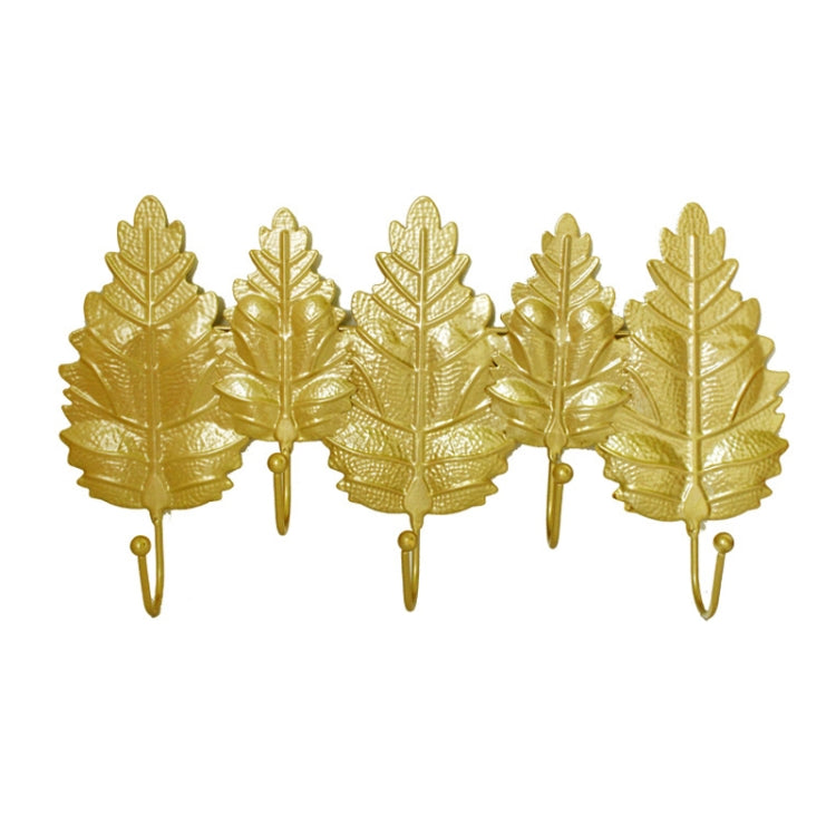 Golden Leaf Hooks Perforated Coat Hooks