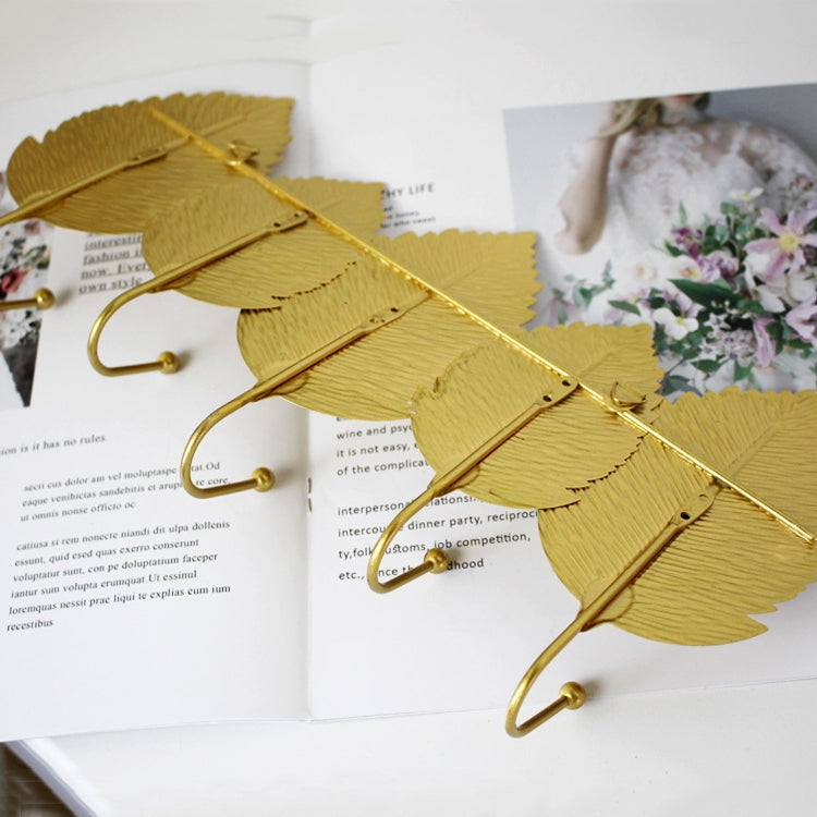 Golden Leaf Hooks Perforated Coat Hooks