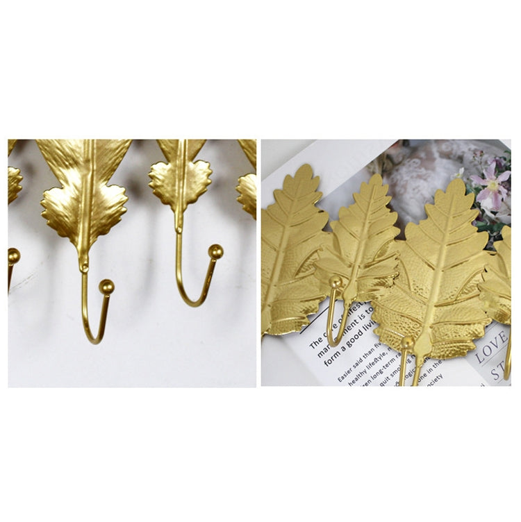 Golden Leaf Hooks Perforated Coat Hooks
