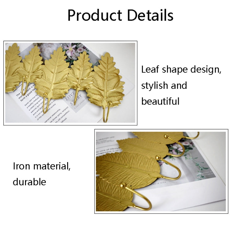 Golden Leaf Hooks Perforated Coat Hooks