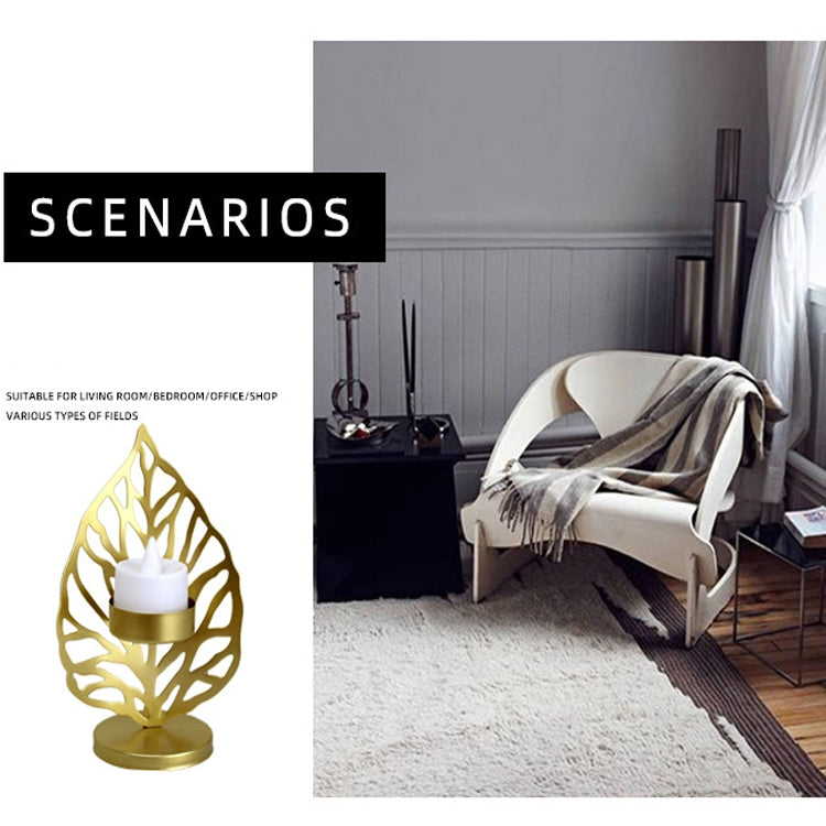 Wrought Iron Candle Holder Living Room Desktop Decoration Ornaments