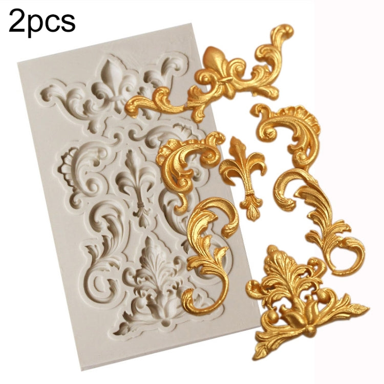 2 PCS Border Silicone Mold Fondant Mold Cake Decorating Tools Chocolate Mold