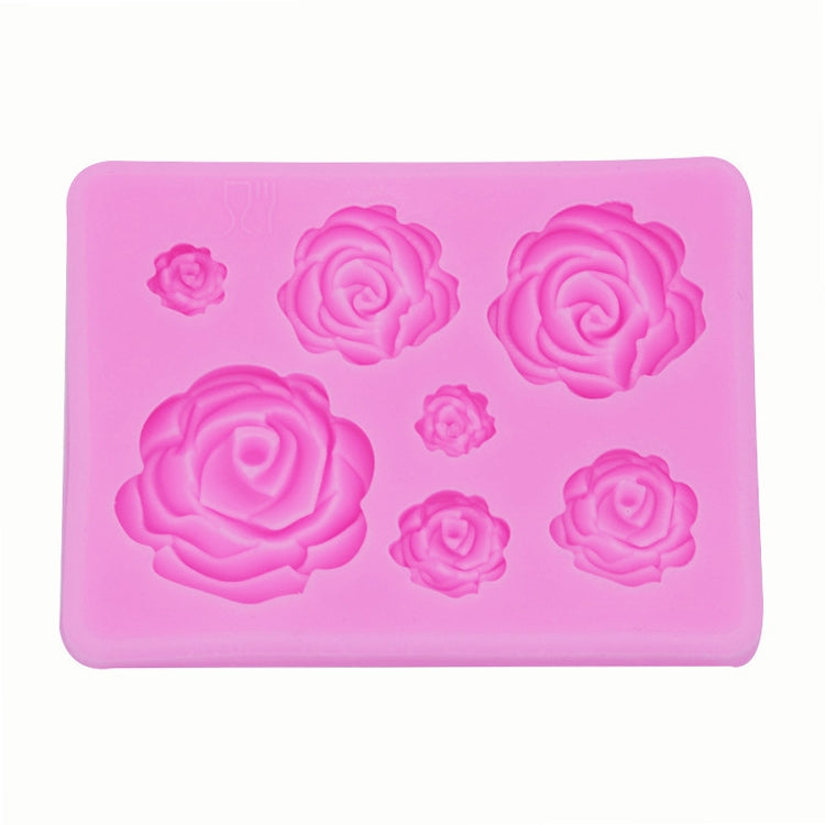 2 PCS DIY Handmade Soap Chocolate Fondant Baking Mold 3D Rose Flower Cake Decoration Silicone Mold