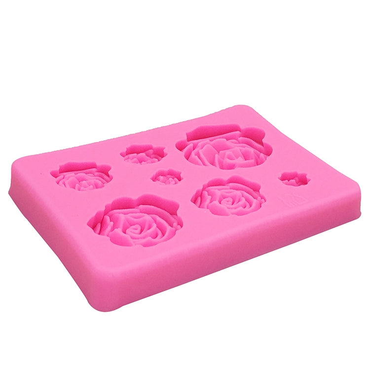 2 PCS DIY Handmade Soap Chocolate Fondant Baking Mold 3D Rose Flower Cake Decoration Silicone Mold