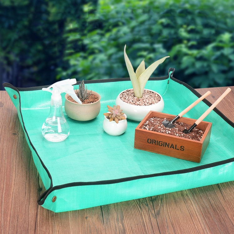 100x100cm PE Home Gardening Planting Operation Mat Green Plant Changing Pot Mixing Soil Waterproof Flower Mat