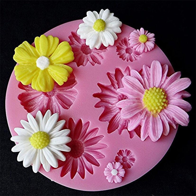 2 PCS 3D Flower Silicone Molds Fondant Craft Cake Candy Chocolate Ice Pastry Baking Tool