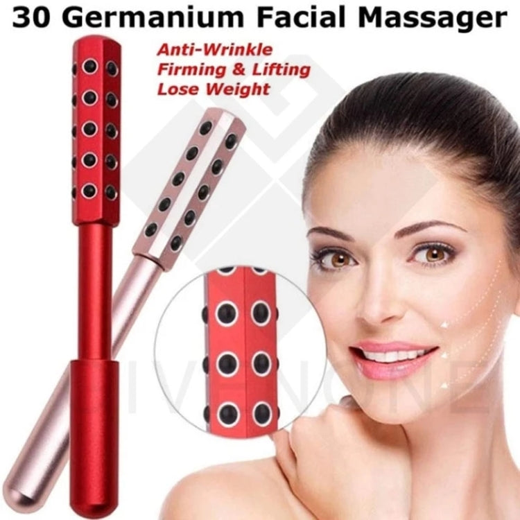 30 Germanium Massage Beauty Stick Roller V-shaped Beauty Instrument Facial Massager Random Colour Delivery