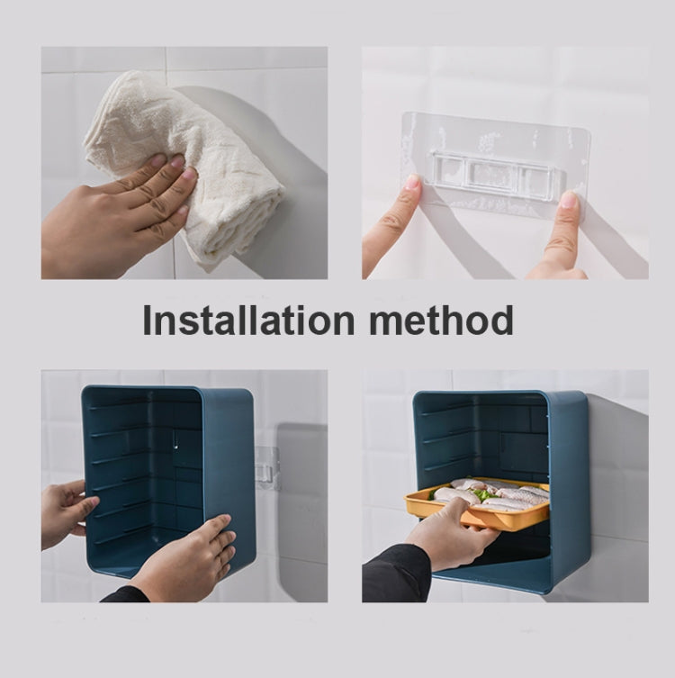 6-Layer Wall-Mounted Hot Pot Tray Kitchen Household Preparation Dishes Free Perforation Rectangular Side Dishes