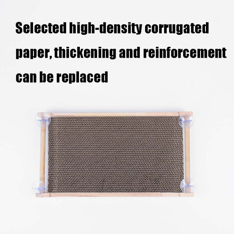 Solid Wood Vertical Cat Claw Board Corrugated Sofa Anti-Scratch Cat Toy