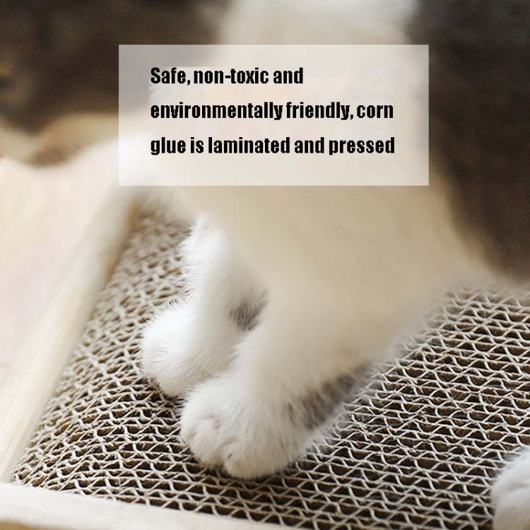 Solid Wood Vertical Cat Claw Board Corrugated Sofa Anti-Scratch Cat Toy