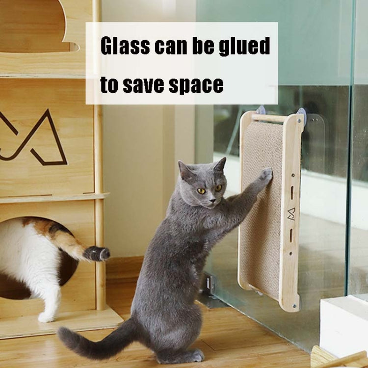 Solid Wood Vertical Cat Claw Board Corrugated Sofa Anti-Scratch Cat Toy