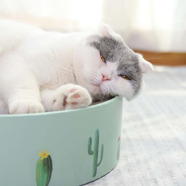 Round Corrugated Cat Scratcher Claw Sharpener Toy Bed