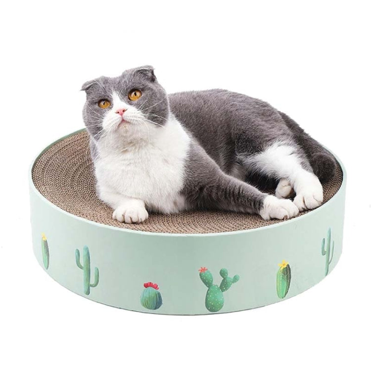 Round Corrugated Cat Scratcher Claw Sharpener Toy Bed
