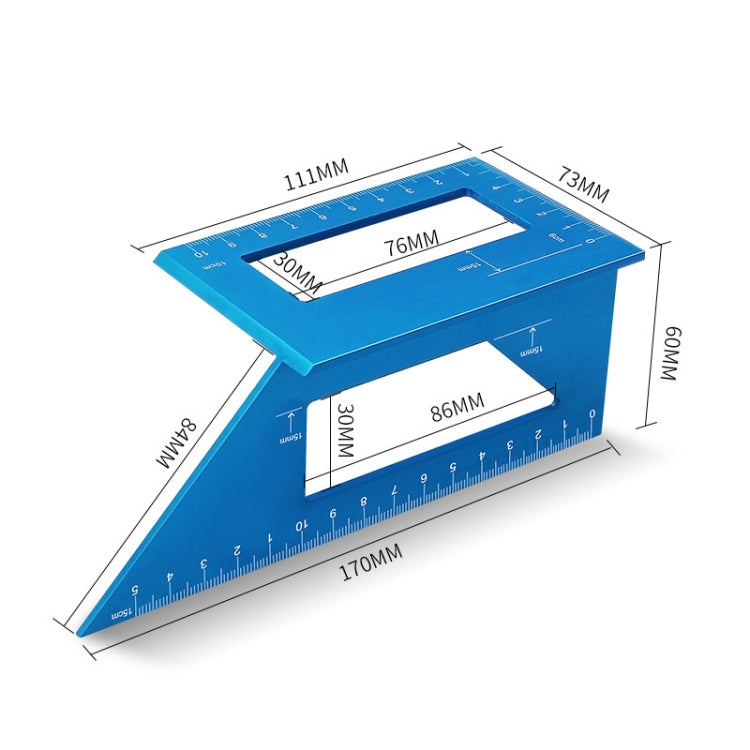 Woodworking T-Shaped Marking Gauge Multi-Function Square Aluminum Alloy Scribe