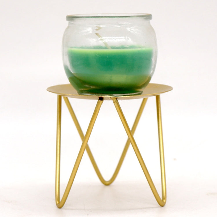 Hollow Household Candle Cups Iron Candle Holders Luxury Creative Home Decorations, Colour: B Gold