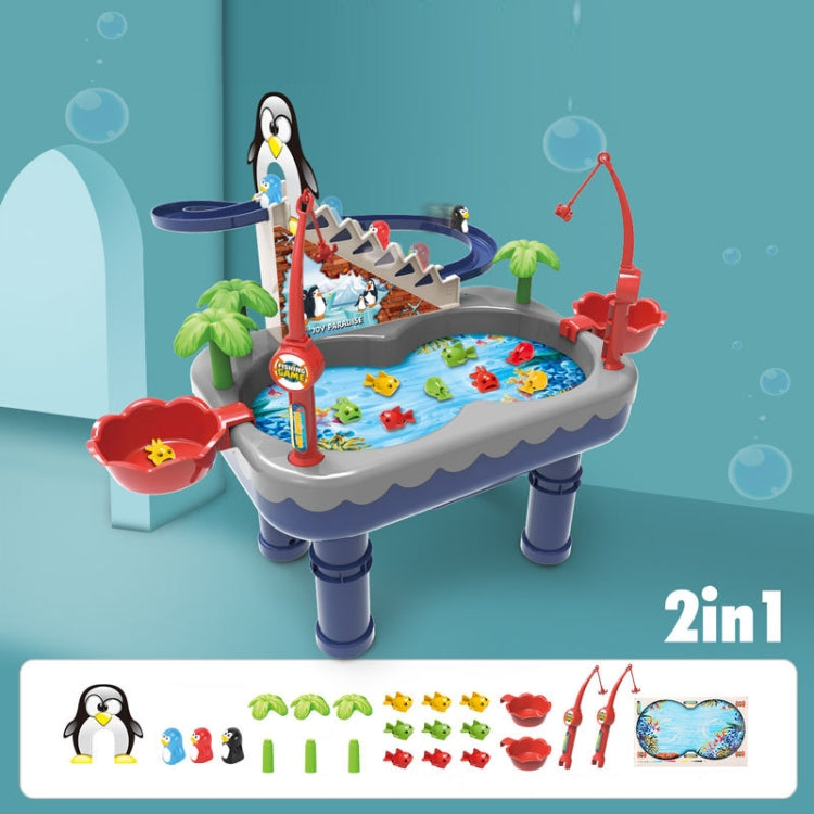 Penguin Stair Climbing Children Electric Magnetic Fishing Toy Multifunctional Game Set
