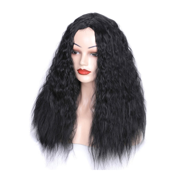Matte Realistic Corn Perm Long Curly Hair Woolen Volume Wig Headgear