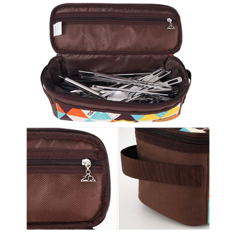 CLS Outdoor Camping Cookware Storage Bag BBQ Tableware Storage Bag Travel Portable Toiletry Bag