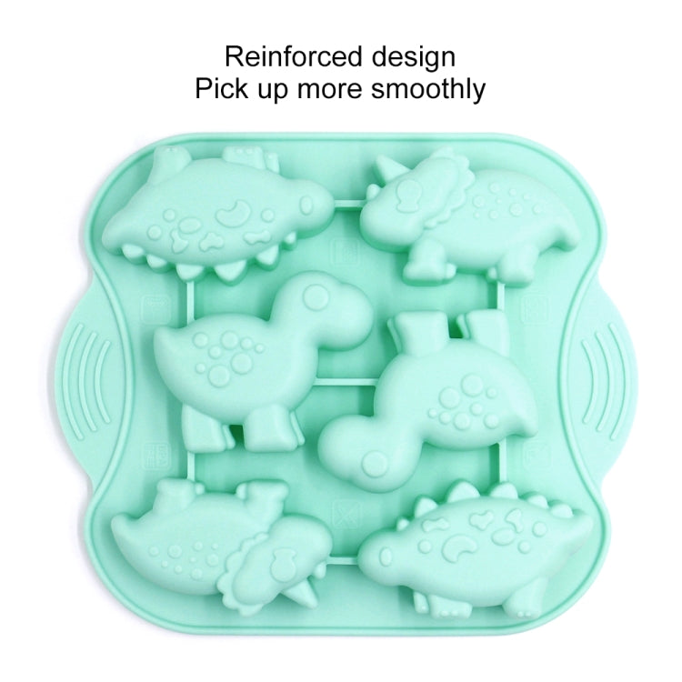 DIY 6 Grid Silicone Dinosaur Cake Mold Baby Food Supplement Mold Baking Tools