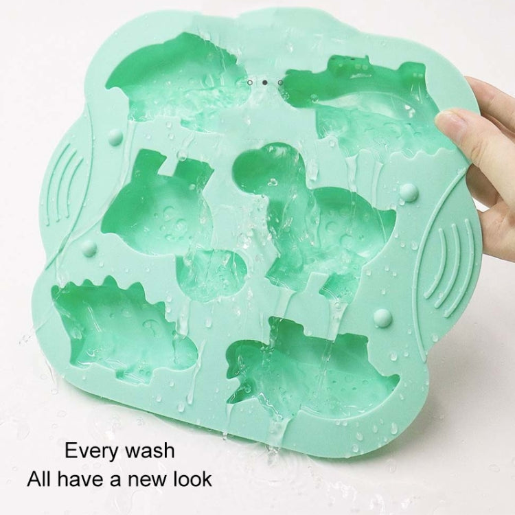DIY 6 Grid Silicone Dinosaur Cake Mold Baby Food Supplement Mold Baking Tools