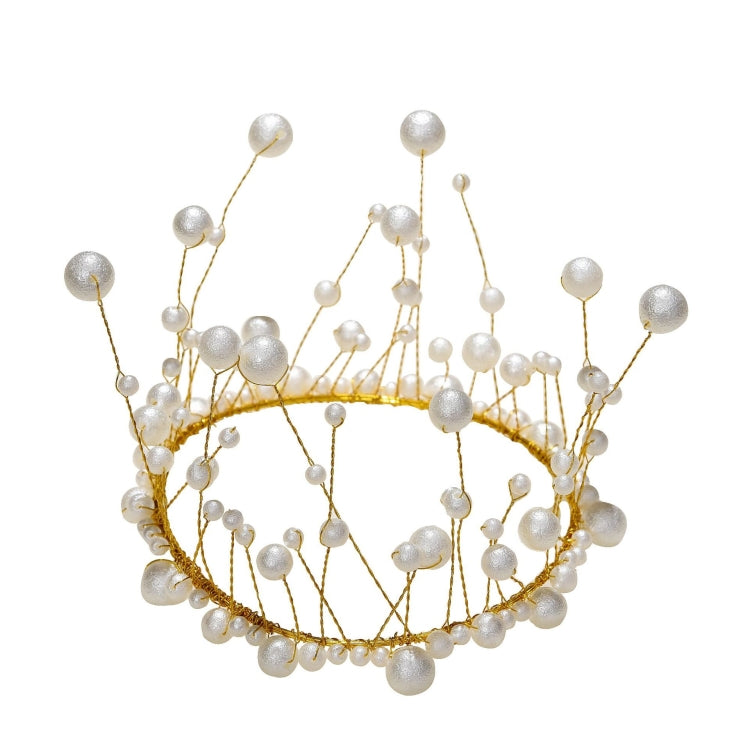 2 PCS Seaweed Tassel Pearl Crown Baking Cake Decoration