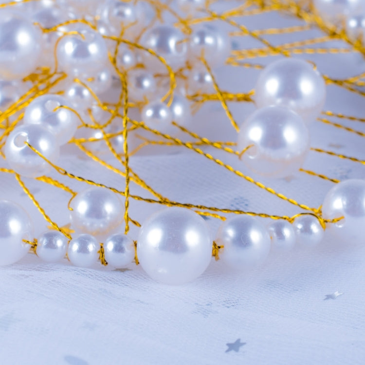 2 PCS Seaweed Tassel Pearl Crown Baking Cake Decoration