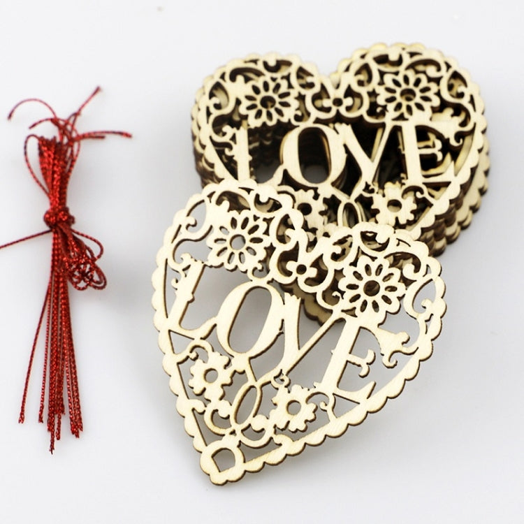 10pcs / Pack Valentines Day Wedding Supplies Hollow Love Decoration Small Pendant JM01767