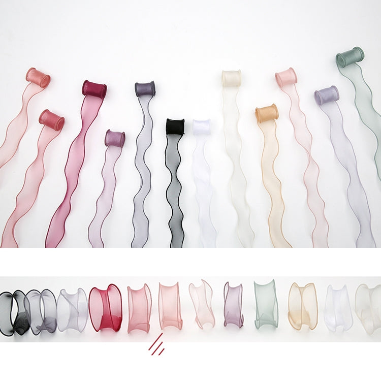 2 PCS Fishtail Yarn Ribbon Flower Packaging Material Snow Yarn Ribbon