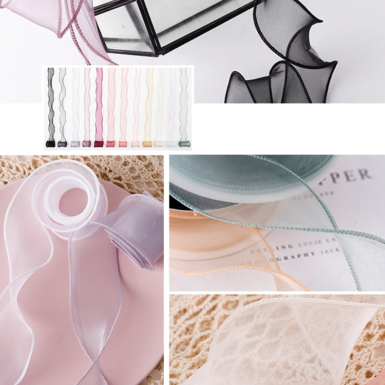 2 PCS Fishtail Yarn Ribbon Flower Packaging Material Snow Yarn Ribbon