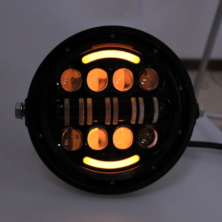 7 Inch Motorcycle Retro Modified Headlights Day Trip LED Far Near Beam Lights  For Wrangler / Harley