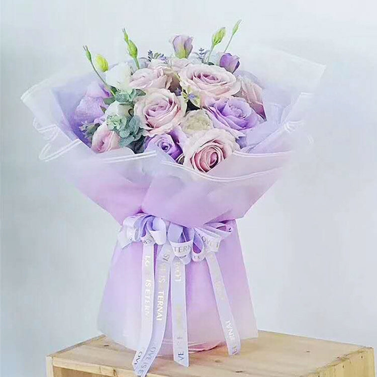 20 Sheets / Pack Gradient Matte Paper Waterproof Translucent Flower Wrapping Paper OPP Material Gift Wrapping Paper