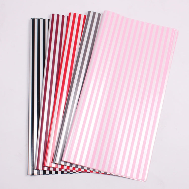 Two-Color Stripes Flower Wrapping Paper Waterproof Gift Wrapping Paper