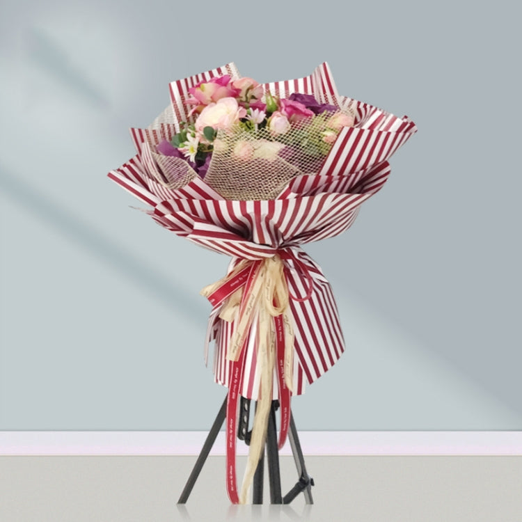 Two-Color Stripes Flower Wrapping Paper Waterproof Gift Wrapping Paper