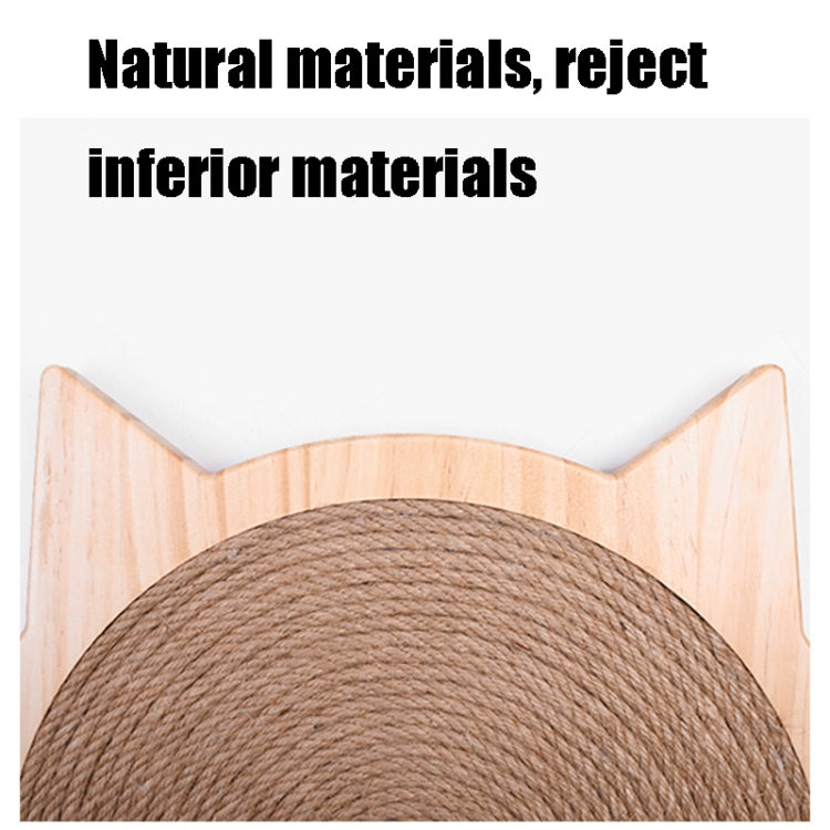 Handmade Sisal Solid Wood Durable Cat Grinding Claw Board Toy