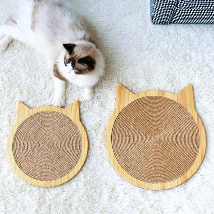 Handmade Sisal Solid Wood Durable Cat Grinding Claw Board Toy