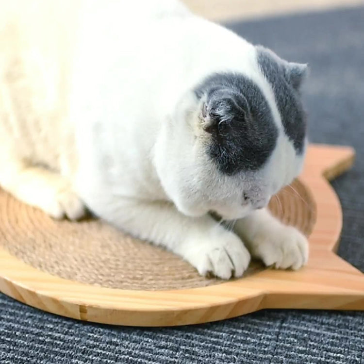 Handmade Sisal Solid Wood Durable Cat Grinding Claw Board Toy