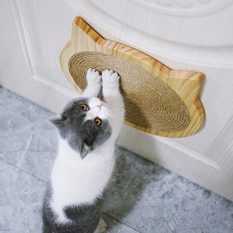 Handmade Sisal Solid Wood Durable Cat Grinding Claw Board Toy