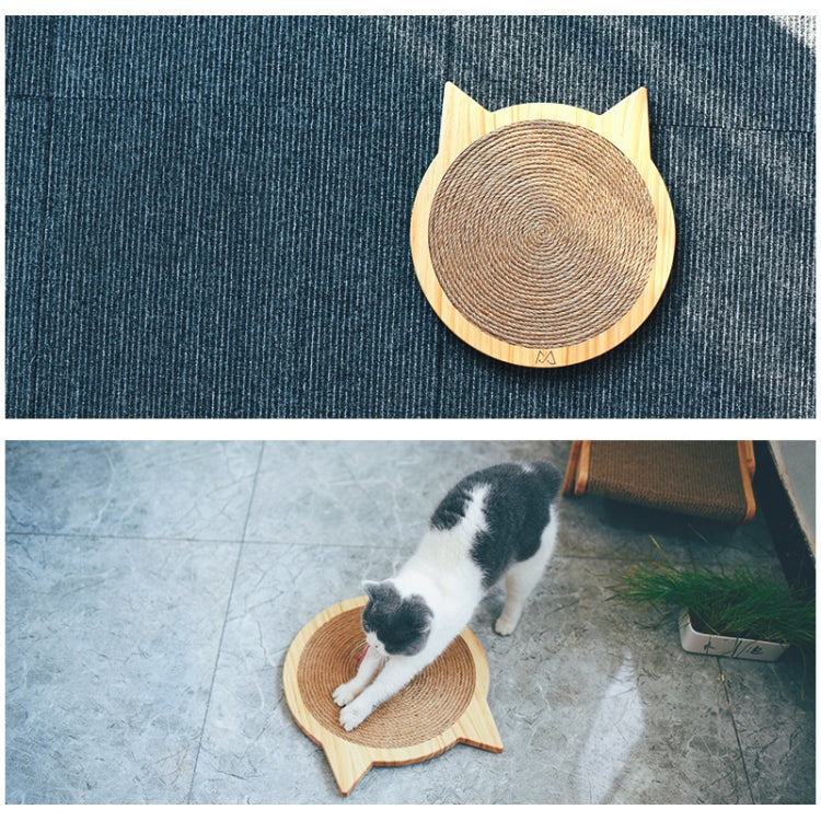 Handmade Sisal Solid Wood Durable Cat Grinding Claw Board Toy