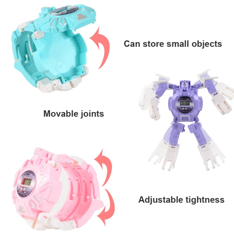 3 PCS Children Electronic Watch Cartoon Deformation Robot Toy Watch