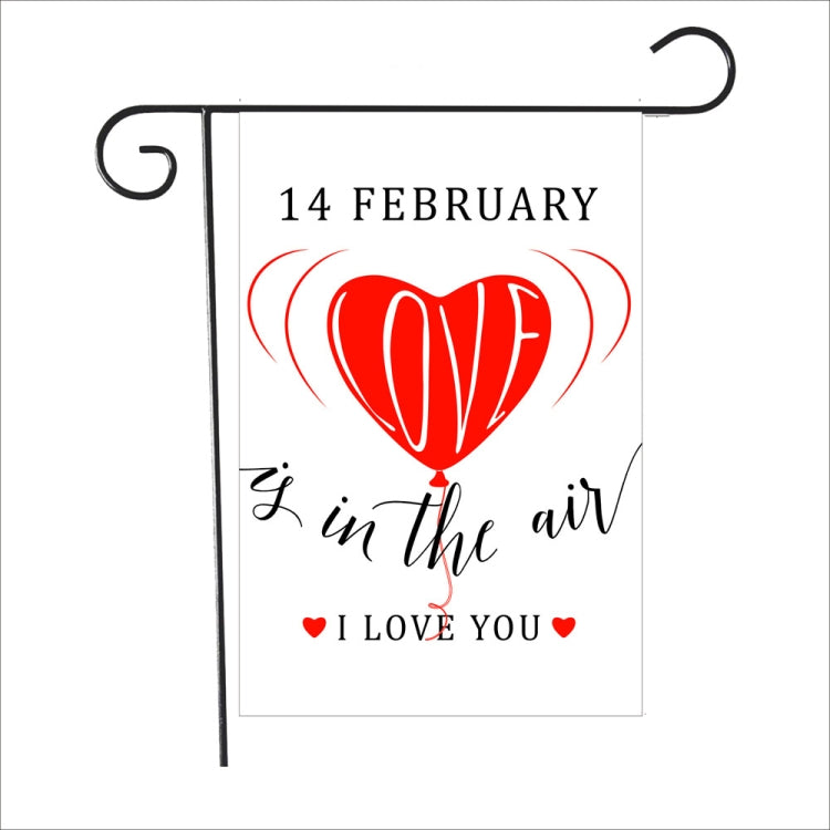 2 PCS Valentine Day Garden Flag Festive Atmosphere Garden Banner