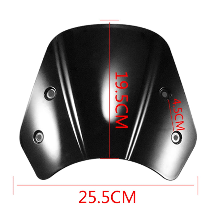 5-7 Inch Retro Motorcycle Windshield Universal Modified Windshield