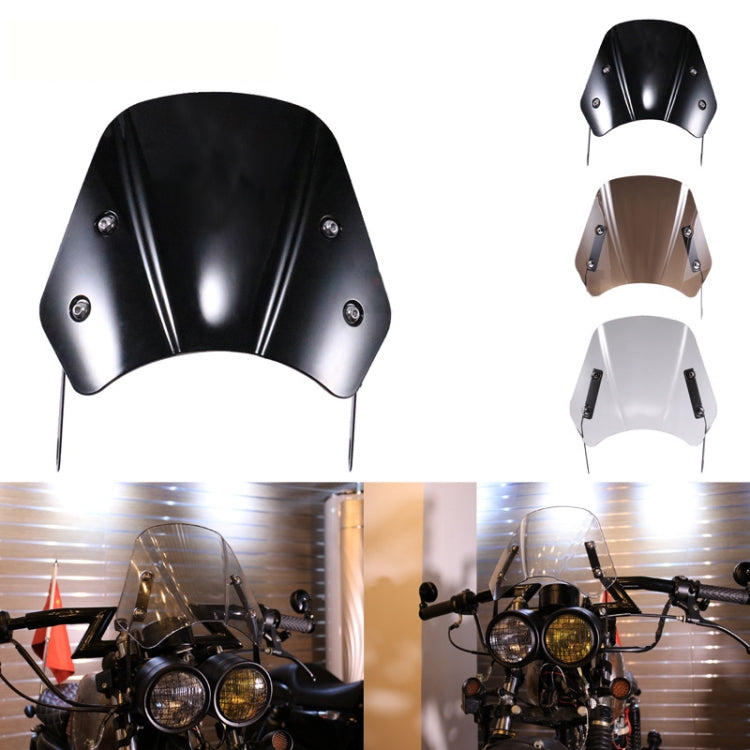 5-7 Inch Retro Motorcycle Windshield Universal Modified Windshield
